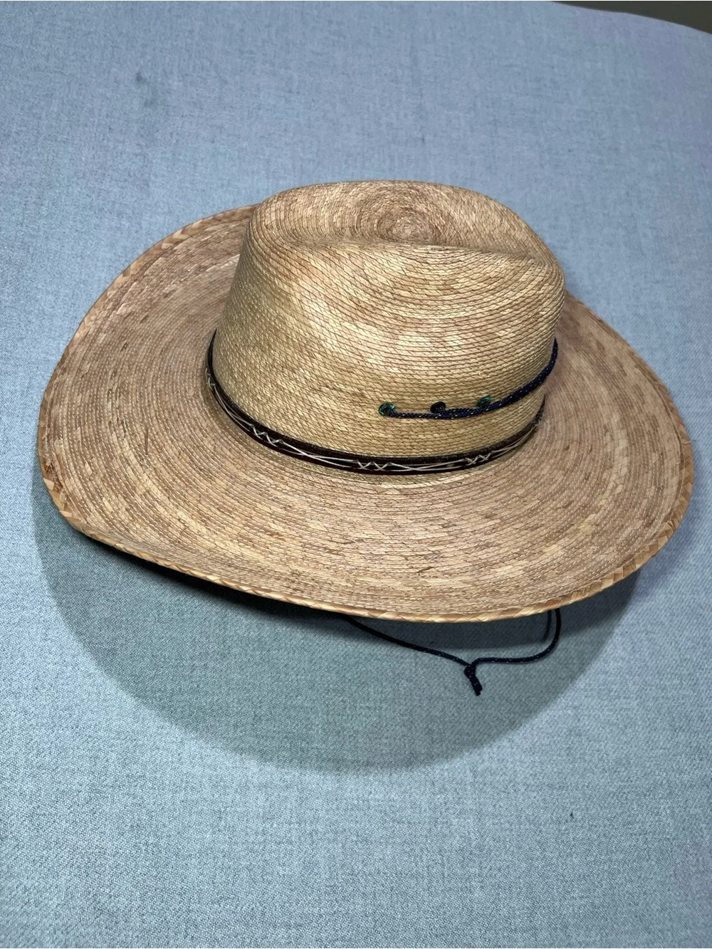 EUC Straw Cowboy Hat with Decorative Band